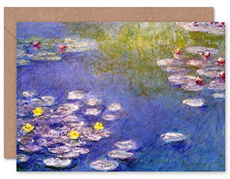 Wee Blue Coo Claude Monet Seerosen Nympheas Bei Giverny Gemälde Weihnachtskarte