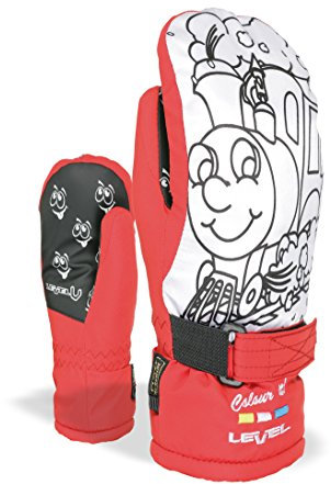 LEVEL Kinder Handschuhe Pop-Art Jr Mitt, Red, 5