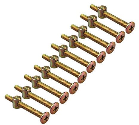 HALJIA 10 pz mobili sedia lettino letto letto in legno a testa bullone con impronta Barrel dado M6 x 60 MM