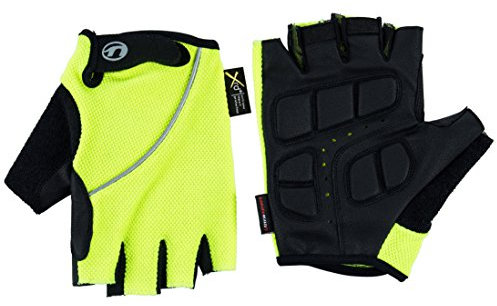 Ultrasport Herren Basic Laslo Halbfinger-Handschuhe, neon gelb, L