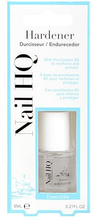 NAIL HQ Essentials Nail Hardener 8ml, Clear, Gel, Pro Vitamin B5 Formula, Cruelty-Free & Vegan Friendly, Nail Hardner Treatment