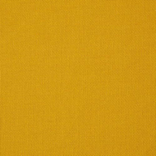 HOMESCAPES Robuster Baumwollstoff Meterware einfarbig Senfgelb 150 cm breit, senfgelber Stoff zum Nähen, Dekostoff uni, Stoff 100% Baumwolle Oeko-Tex