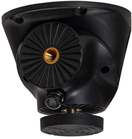 Tischbein-Drehbeschlag Curly mit Stapelfuß Ø 115 mm x 85 mm (M10 x 20 mm) schwarz klappbar durch Drehung Verbinder von SO-TECH®