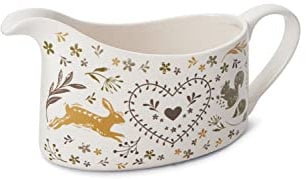 Cooksmart British Designed Ceramic Gravy Boat | Gravy Jug to Match All Kitchen Designs | Gravy Jug Perfect for Family Dinners & Sunday Roast - Woodland