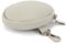 modamoda de P10 / P08 Damen Leder Rauleder Geldbörse Münzgeldbörse Taschenanhänger ø 11,5 cm handmade in Italy, Farbe:Hellgrau
