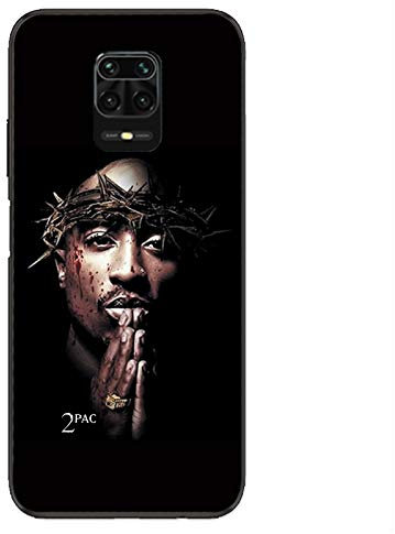 Cokitec Schutzhülle für Xiaomi Redmi Note 9S / 9 Pro 2Pac Tupac Shakur, Schwarz