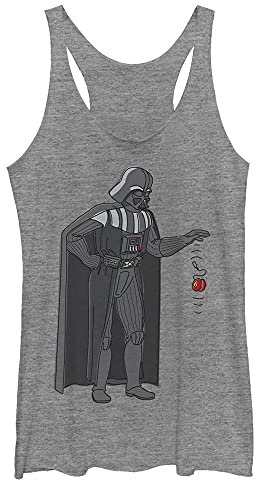 STAR WARS Damen Force Yoyo T-Shirt, Grau meliert, Klein