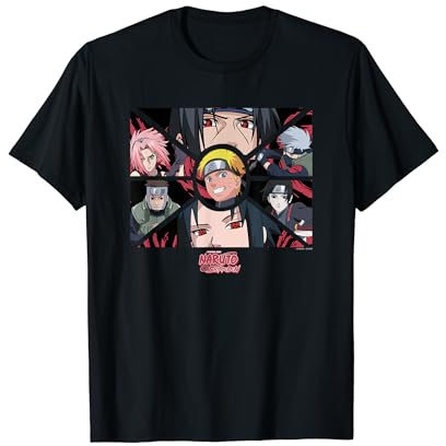 Naruto Shippuden Panneaux de groupe T-Shirt