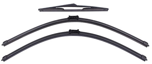 HouYeen Front and Rear Windscreen Wiper Blades Kit for F-ord Focus MK3 2012 Up
