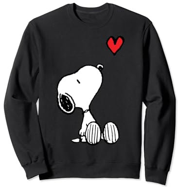 Peanuts Herz sitzend Snoopy Sweatshirt Sweatshirt