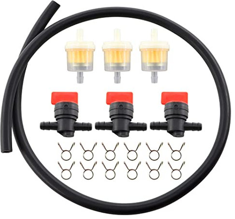 MCHNIC Lot de 3 robinets à essence universels 6 mm - Pour la plupart des moteurs Briggs & Stratton 698183, 494768, 493960, 491860, Wolf 2058063, 2059063