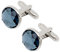 Jonwo Silber Polyeder Kristall Herren Manschettenknöpfe In Geschenkbox Männer Manschettenknöpfe Blau Cufflinks Hochzeit Hemd Party Geburtstag Jubiläum Kleid (Grauer Kristall)