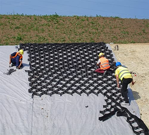Kiesgitter Kiesmatten Kieswaben Honeycomb Geo Wall Grid Fertiger Parkplätze/Verstärkte Böschung/Schlusssteinmauer, 5 cm 2 Zoll Hohes Durchlässiges Kies-Geogitter-Zellpflastersystem