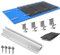 Solarmodul Halterung, Solarpanel Alu Befestigungssystem Trapezblech Photovoltaik Befestigungsschiene, Profil Verbinder für Solar Photovoltaik PV, Befestigungs-Set 1 x Solarmodul 30-50 mm Dicke