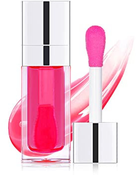 Lip Glow Oil, Hydrating Lip Oil, Lippenglanzöl, Lippenöl, Jelly Lip Cherry Liquid Lipstick, Flüssiger Lippenstift, Feuchtigkeitsspendend, Reduziert Feine Linien, Hochglanz