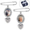 Belerry 2 Sets Hochzeitsstrauß Fotoanhänger You Are Always in My Heart Brautpaar Charm DIY Pin Brosche Making Kit Bouquet Bild Charm für Hochzeit Erinnerung Freund Hochzeit Geschenk, Legierter Stahl