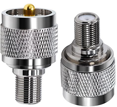 TUOLNK PL 259 auf F Stecker UHF auf F Buchse RF Koaxial Adapter F Typ Buchse auf PL259 Koax für TV Antenne 2St