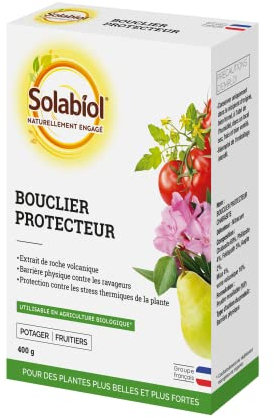 SOLABIOL Bouclier Protecteur 400g | Lutte Contre les Maladies & Insectes | Applicable sur Potager, Arbustes, Plantes, Cultures Fruitières | Utilisable en Agriculture Biologique