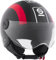 Sparco Riders Sp601 Motorradhelm, Scooter ECE 22.06 Homologiert, Demi-Jet Helm mit Anti-Kratz-Visier und Micrometric Auslösung, SCHWARZ/ROT, S