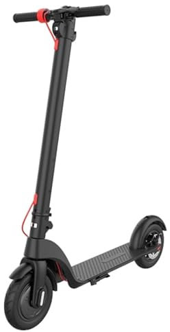 High-Tech Place Scooter Tout-Terrain Pliable étanche extérieur X7 avec pneus à Vide de 10 Pouces et écran LCD et lumières LED et Batterie au Lithium 6,4AH, Charge: 20-100 kg (Noir)