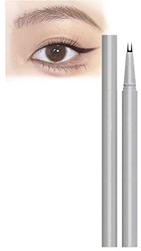 Double Tip Lower Eyelash Pencil, Waterproof Liquid Eyeliner, Waterproof Liquid Eyeliner Pen Super Slim Eye Liner, Felt Tip 0.01mm,Smudge Resistant (Black)