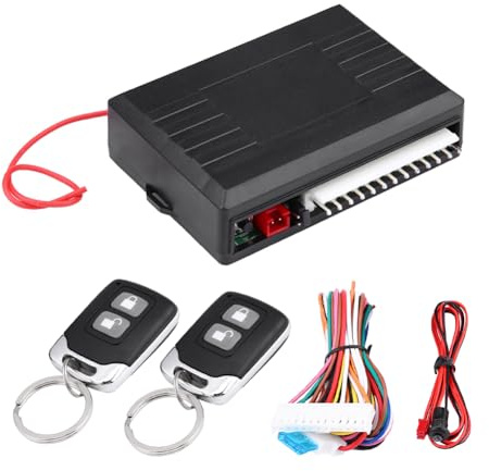 Lwuey Remote Car Door Lock Kit with Control Box, 2 Key Fobs
