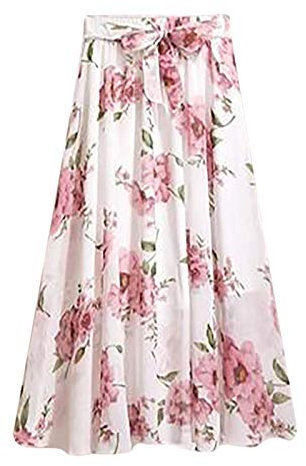 Röcke FüR Damen Rock Damen Sommer Plisseerock Damen Sommerrock Maxi Rock Sommerrock Damen Lang Faltenrock Rock Damen Lang Wickelrock Langer Rock Damen Maxirock Damen Lang Sommer (A2-Pink, One Size)