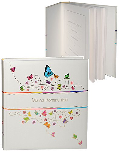 Fotoalbum/Kommunionsalbum - Meine Kommunion - Gebunden - für bis zu 180 Bilder - zum Einkleben - blanko - Fotobuch/Photoalbum/Album - für Mädchen & ..