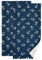Marineblaue Anker Badetücher Set mit 2 nautischen Ozean-Themen, weißes Anker-Muster, weich, saugfähig, Küchen-Geschirrtuch, dekorative Handtücher für Badezimmer, Gäste, Dusche, Gesicht, Haare,