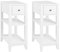 WOLTU 2er Set Nachttisch schmal, Nachtschrank mit Schublade, 2 offenen Ablagen, Beistelltisch Couchtisch modern, 45x66x28 cm, platzsparend, Nachtkommode aus Holz, weiß, NTS02ws-2