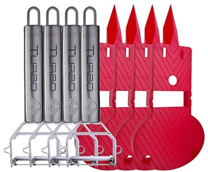 TURBO PRODUKTE Turbo Combi Plus - Pelador universal con tabla de cortar (corte en ambas direcciones) para zurdos y diestros, 4 en 6
