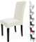 Zindoo Beige Stuhlhussen 6er Set Groß Stretch Stuhlbezug mit Unten Vorrichtungen, Abnehmbarer Waschbar Stuhl Hussen für Küche, Esszimmer, Hochzeit, Familiendekoration usw