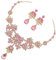 VALICLUD 1 Satz Halskette Ohrring-Set graceling gracy Brautschmuck geldgeschenke weihnachten fack the prom halsreif Hochzeit Ohrringe Hochzeitsschmuck für die Braut Tropfenkette Strass Rosa