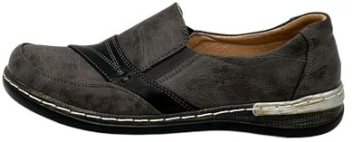 Nowaland Damen Bequeme Mokassins Slippers Slip on Halbschuhe Loafer (Grau, 40)