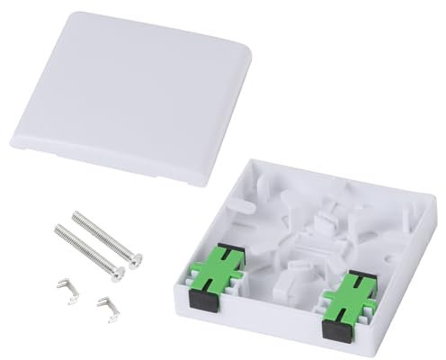 Eardion 2 Core Fiber Distribution Box, 2 Port Fiber Panel Box Splitter Box- Fiber Optic Terminal Junction Splitter Box for Outdoor FTTH with SC/APC Connectors