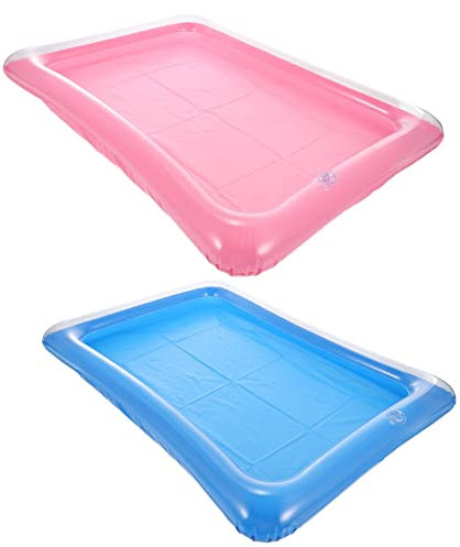 PRETYZOOM Aufblasbares Schwimmendes Getränkehalter 2 Stück Aus PVC Pool Party Zubehör Vielseitiges Wasserparty Tablett Für Outdoor Camping Und Strand