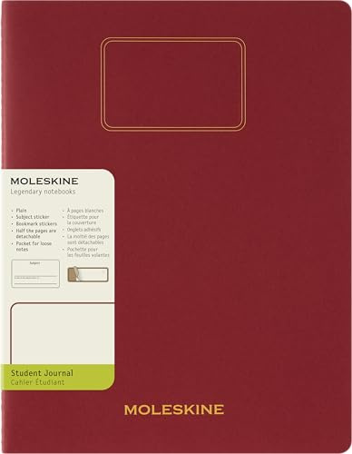 Moleskine Student Cahier, XXL, blanko, Kartoneinband, Rot