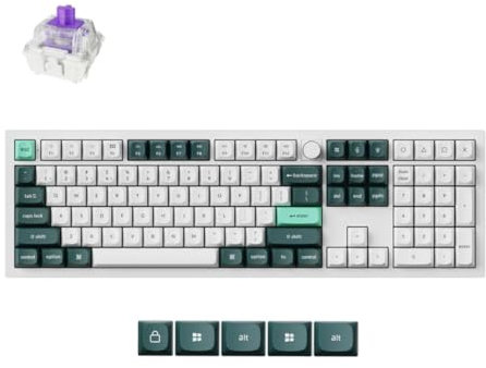 Keychron Q6 HE Wireless Custom Mechanical Tastatur,Full-Size ANSI Layout QMK/VIA Programmierbares Vollaluminium Bluetooth/Wired RGB Hot-Swapable Hall Effect Gateron Magn