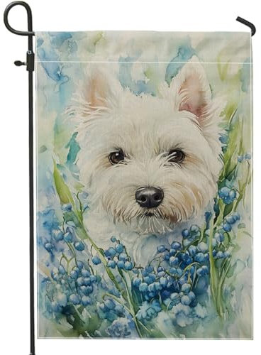 Bandera de jardín floral de primavera, flores de lirio azul, decoración del hogar, patio, tela de doble cara, decoración al aire libre para césped, verano de temporada de 12 x 18 pulgadas