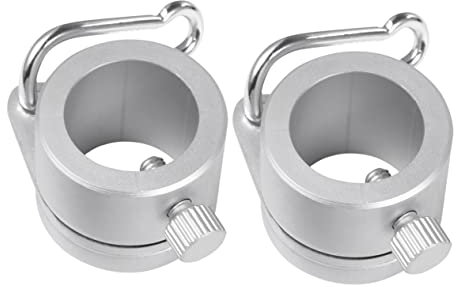 Veemoon Aluminium Fahnenmast 360 Grad Ringe Drehbar, 2 StüCk 50mm Fahnenmast Ringe Teleskop Fahnenstange Hardware Fahnenstange ZubehöR – Hochleistungs Anti-Wrap Clips