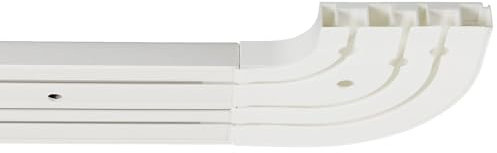 GARESA Gardinenschiene 3-läufig 100cm weiß – Moderne Vorhangschiene aus Kunststoff zur Deckenmontage, geeignet für leichte und mittelschwere Vorhänge