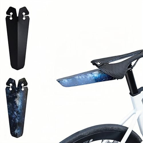 ZodiacZen 2 Stücke Kleiner Fahrradkotflügel, geeignet für Sitzkotflügel,Schutzblech Rennrad hinten, ansteckbar an Sattel von Singlespeed, Fixie, Urban, MTB, Fahrrad Spritzschutz 26/28/29 Zoll