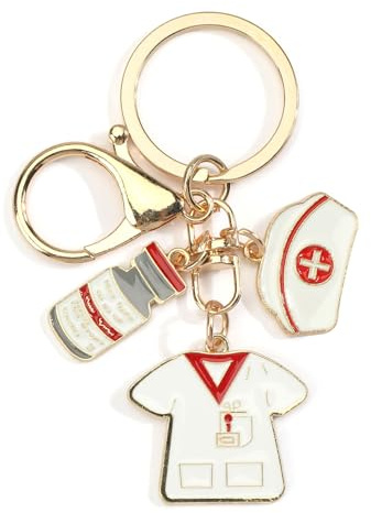 Gallkeat Schlüsselanhänger Krankenschwester Pflege Zubehör, Lustige Schlüsselanhänger für Arzt, Rettungssanitäter, Perfekt für Krankenschwester Tasche & Retter, Frauen Accessoires