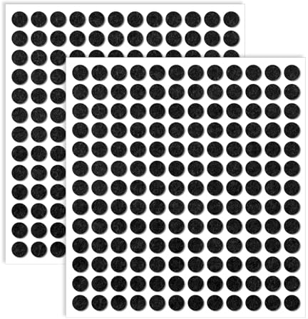 312 Stücke Filzgleiter Selbstklebend, 10 mm Dicke Filz-Pads, Dicke Möbel Filzgleiter Schutz für Böden und Möbel, Schwarz