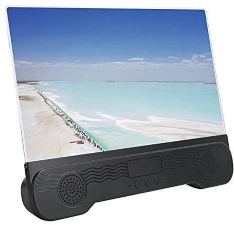SUPYINI Altavoz, material antideslumbrante, zoom HD, amplificador de vídeo portátil ligero, para el y con ampliación de la pantalla del teléfono móvil