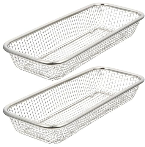 Hemobllo Cesta De Cubiertos Para Lavavajillas De Acero Inoxidable Soporte De Almacenamiento De Lavavajillas Para Palillos Cucharas Y Utensilios De Hornear 2 Piezas 12.20X5.11X2.16in