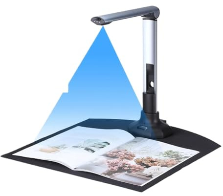Buch- und Dokumentenscanner mit Kamera, A3-HD-Anschluss, USB 2.0-Anschluss LED-Beleuchtung for Ausweise, Reisepässe Bücher