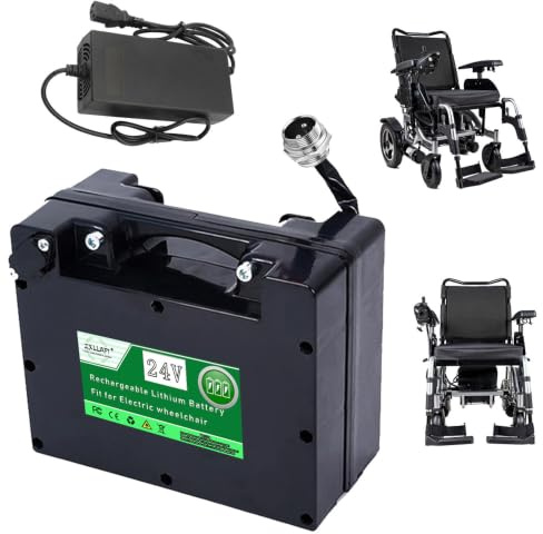 ZXLLAFT Wiederaufladbare Batterie 24 V 8 Ah 12 Ah 14 Ah 10 Ah Lithium-Batterie 24 V Batterien für Elektrorollstühle für 100-W- bis 350-W-Motoren mit BMS und Anschluss
