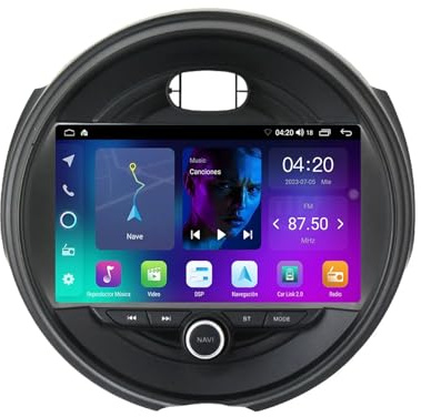 Radio de Coche Audio Estéreo 2 DIN para BMW Mini Cooper F54 F55 F56 F60 2014-2020 HD Pantalla Táctil+Llamadas Manos Libres Bluetooth+WiFi, Mandos Volantes, 4 Nuclear 1G+16G