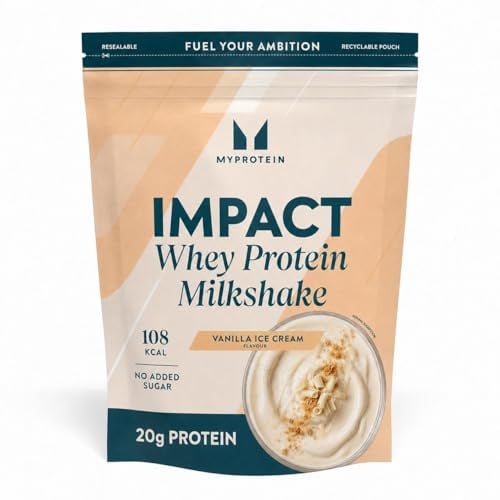 Myprotein Impact Whey Protein Milchshake – Vanilleeis | 150 Portionen – 4350 g | Bis zu 20 g Protein | cremig, köstlich und nur 108 kcal
